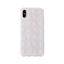 Samsung G965 Galaxy S9+, Szilikon tok, Diamond, fehér tok és táska