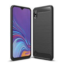  Samsung Galaxy A10 Telefontok - Forcell CARBON fekete szilikon tok tok és táska