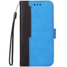  Samsung Galaxy A14 4G / A14 5G SM-A145F / A146B, Oldalra nyíló tok, stand, kártyatartóval, kézpánttal, Wooze Colour Wallet, kék tok és táska