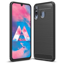  Samsung Galaxy A20s Telefontok - Forcell CARBON fekete szilikon tok tok és táska