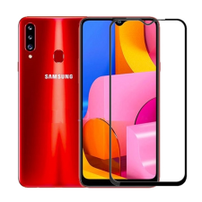 Samsung Galaxy A20s üvegfólia- fekete tokbarát Slim 3D üvegfólia mobiltelefon kellék