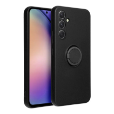  Samsung Galaxy A25 5G Telefontok - Grip fekete szilikon tok, kitámasztó ujjgyűrűvel tok és táska