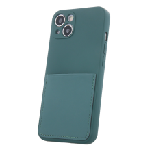  Samsung Galaxy A33 szilikon tok, hátlap tok, bankkártya tartós, zöld, SM-A336, Card Cover tok és táska