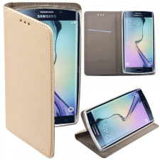  Samsung Galaxy A34 telefon tok, könyvtok, oldalra nyíló tok, mágnesesen záródó, SM-A346, arany tok és táska