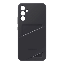 Samsung Galaxy A35 5G (SM-A356) szilikon telefonvédő (kártyazseb) fekete tok és táska