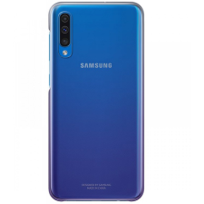 Samsung Galaxy A50 SM-A505F, Műanyag hátlap védőtok, gyári, átlátszó/lila tok és táska