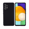  Samsung Galaxy A52 4G/5G / A52s 5G szilikon tok, hátlaptok, telefon tok, velúr belsővel, matt, fekete