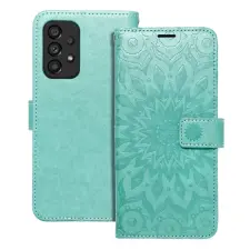 Samsung Galaxy A53 5G elegáns mandala mintás könyvtok, zöld tok és táska