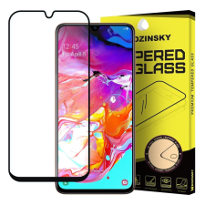 Samsung Galaxy A70 karcálló edzett üveg TELJES KÉPERNYŐS FEKETE Tempered Glass kijelzőfólia kijelzővédő fólia kijelző védőfólia eddzett SM-A705F mobiltelefon kellék