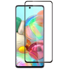 Samsung Galaxy A71 üvegfólia- tokbarát Slim 3D üvegfólia fekete kerettel mobiltelefon kellék