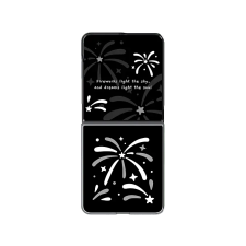 Samsung Galaxy Flip8 Flipsuit mágneses tok, Fireworks, szürke (GP-FFF776CUBTW) tok és táska