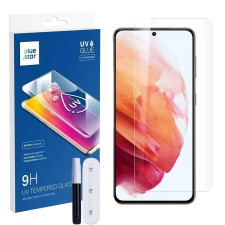 Samsung Galaxy S21 5G üvegfólia, tempered glass, előlapi, UV, edzett, hajlított, Bluestar mobiltelefon kellék