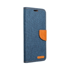 Samsung Galaxy S21+ Canvas Book farmer hatású flip telefontok, Sötétkék tok és táska