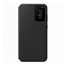 Samsung Galaxy S23 SM-S911, Oldalra nyíló tok, hívás mutatóval, kártyatartóval, Smart View Wallet, fekete, gyári tok és táska