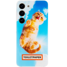 Samsung Galaxy S23 Toiletpaper gyári tok, macska minta tok és táska