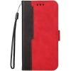  Samsung Galaxy S25 Edge SM-S937, Oldalra nyíló tok, stand, kártyatartóval, kézpánttal, Wooze Colour Wallet, piros