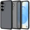  Samsung Galaxy S25 Plus SM-S936, Műanyag hátlap védőtok + szilikon keret, Spigen Ultra Hybrid Matte, áttetsző/fekete