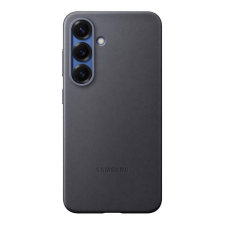 Samsung Galaxy S25 (SM-S931) műanyag telefonvédő (eco vegán bőr hátlap) fekete tok és táska
