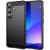  Samsung Galaxy S26 Plus 5G szilikon tok, hátlaptok, telefon tok, karbon mintás, fekete, Carbon case