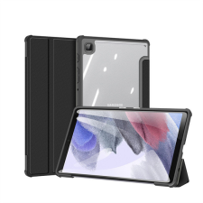  Samsung Galaxy Tab A7 Lite 8.7 SM-T220 / T225, mappa tok, Trifold, légpárnás sarok, közepesen ütésálló, átlátszó hátlap, Dux Ducis Toby, fekete tablet tok