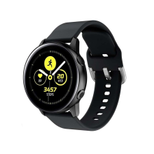  Samsung Galaxy Watch Active 2 (20mm) okosóra szíj - fekete szilikon szíj okosóra kellék
