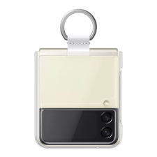 Samsung Galaxy Z Flip3 Clear Cover with Ring, gyári szilikon tok gyűrűvel, átlátszó, EF-QF711 tok és táska