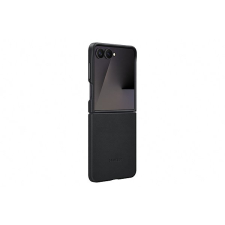 Samsung Galaxy Z Flip7 fekete vegán bőr tok tok és táska