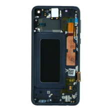 Samsung GH82-18843A Gyári Samsung Galaxy S10e fekete LCD kijelző érintővel kerettel előlap mobiltelefon, tablet alkatrész