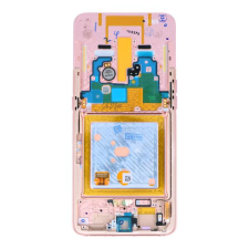 Samsung GH82-20390C Gyári Samsung Galaxy A80 OLED kijelző érintővel Arany kerettel előlap mobiltelefon, tablet alkatrész