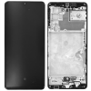 Samsung GH82-24376A Gyári Samsung Galaxy A42 fekete OLED kijelző érintővel kerettel előlap