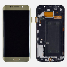 Samsung GH97-17162A Gyári Samsung Galaxy S6 Edge G925F arany LCD kijelző érintővel mobiltelefon, tablet alkatrész