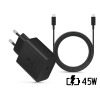 Samsung gyári hálózati töltő adapter Type-C bemenettel + 1,8 m-es Type-C -      Type-C kábel - 45W - EP-TA845XBEG PD.3.0 Super Fast Charging 2.0 + EP-DX510JBE -fekete (ECO csomagolás)