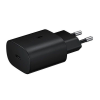 Samsung Hálózati töltő adapter, 5V / 3000mA, USB Type-C aljzat, PD, gyorstöltés, Samsung, fekete, gyári