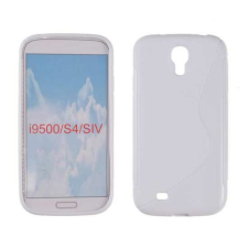 Samsung i9500 Galaxy S4, Szilikon tok, S-Case, fehér tok és táska