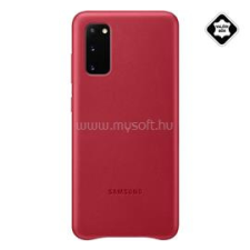 Samsung műanyag telefonvédő (valódi bőr hátlap) PIROS (EF-VG980LREGEU) tok és táska