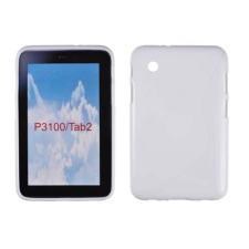 Samsung P3100 Galaxy Tab 2 7.0, Szilikon tok, S-Case, fehér tablet tok