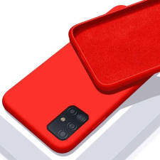 Samsung Premium szilikon tok, Samsung S21 Ultra, Piros tok és táska