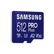 Samsung PRO Plus microSD kártya, 512GB, SD-adapterrel (MB-MD512SA/EU) memóriakártya
