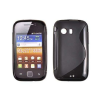 Samsung S5360 Galaxy Y, Szilikon tok, S-Case, fekete