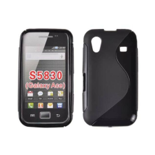 Samsung S5830 Galaxy Ace, Szilikon tok, S-Case, fekete tok és táska