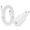 Samsung SAM-0952 USB-C Hálózati töltő - Fehér (25W) + Kábel