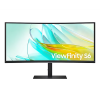 Samsung SAMSUNG Ívelt VA monitor 34" S65UC, 3440x1440, 21:9, 350cd/m2, 5ms, HDMI/DisplayPort/3xUSB/USB-C/LAN, hangszóró