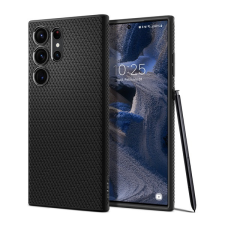 Samsung Spigen Liquid Air Samsung Galaxy S23 Ultra tok, Matte Black, fekete tok és táska