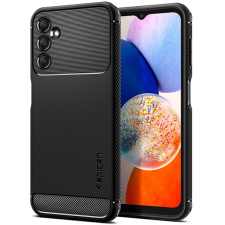 Samsung Spigen Rugged Armor Samsung Galaxy A14 5G tok, Matte Black, fekete tok és táska