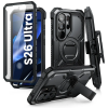 Samsung Supcase ArmorBox Samsung Galaxy S26 Ultra ütésálló tok, kijelző védelemmel, kitámasztóval, MagSafe, fekete