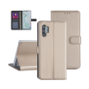 Samsung Telefontok Samsung Galaxy NOTE 10+ (NOTE 10 Plus) - arany mágneses szilikon keretes könyvtok