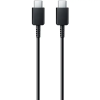 Samsung USB Type-C töltő- és adatkábel, USB Type-C, 100 cm, gyorstöltés, Samsung, fekete, gyári,