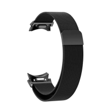Samsung Watch 6 mágneses fém óraszíj, 20mm, Fekete okosóra kellék