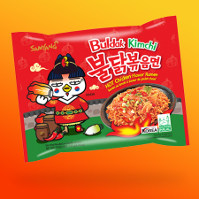  SamYang Buldak Kimchi csípős csirke ramen tészta 135g konzerv