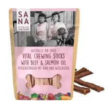  Sana fogtisztító rágórúd marha vadlazac olaj 150g jutalomfalat kutyáknak